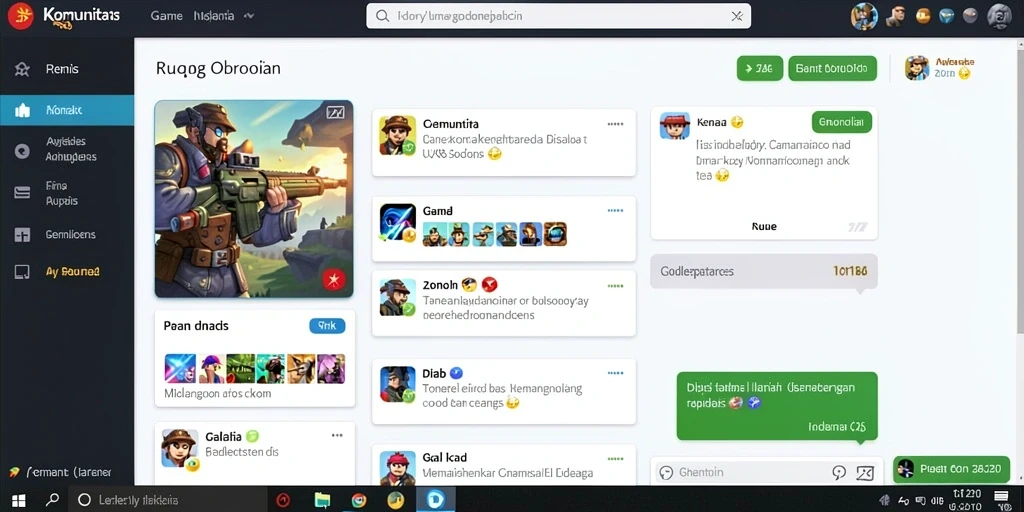 Screenshot memperlihatkan kerjasama antar pemain dalam pertandingan.